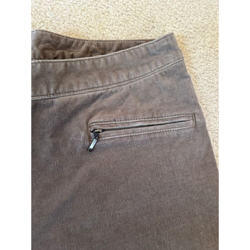 Talbots Wren Gray Signature Corduroy Flat Front Zipper Pockets Pants, 16 - Picture 3 of 6